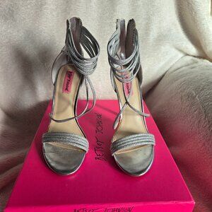 Silver Glitter Betsey Johnson Stilettos